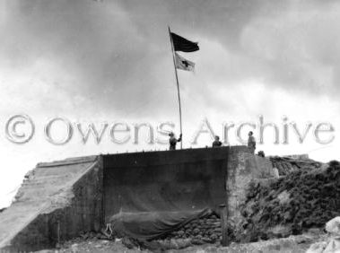 Captured German Bunker Used As First Aid Station