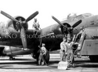 Fuel Truck Filling up B-17 Bomber 