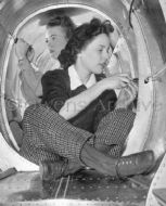 Rosie the Riveter Inside Grumman Aircraft