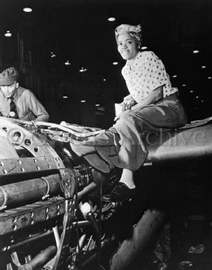 Rosie the Riveter at Lockheed Aircraft Corp