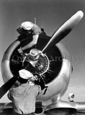 Mechanics Check Engine North American T-6 Texan