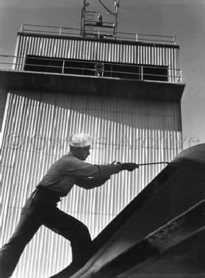 Sailor Adjusts Aerial of Plane at N.A.T.C.