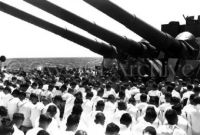 Chaplain holds mass on USS South Dakota