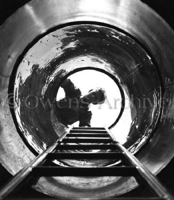 Sailor Looks Down Conning Tower on USS Marlin