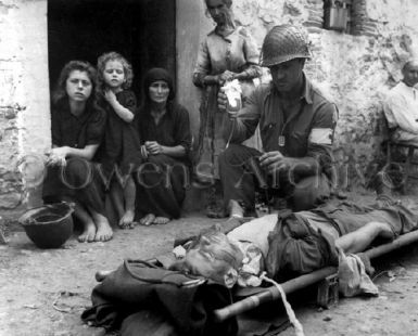 Medic Helping Wounded Soldier, Sicily