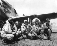 Members of 15th Air Force with P-51 Mustang, Italy