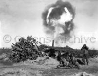 155mm Gun "Long Tom" Directed at German Troops