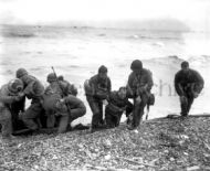 US Landing Party Helping Survivors on Utah Beach