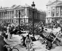 Crowds of Parisians Celebrating end German Occupation