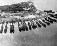 LST's ashore on Leyte Island