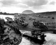 Destroyed equipment after battle, Iwo Jima