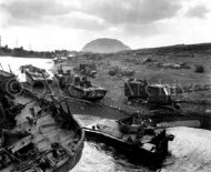 Destroyed equipment after battle, Iwo Jima