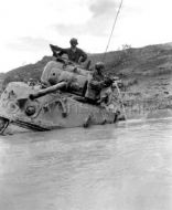 Tank under water on Okinawa