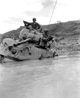 Tank under water on Okinawa