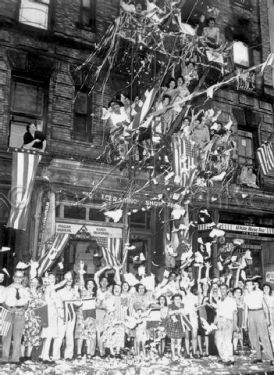 Celebrating V-J Day in Little Italy, NYC