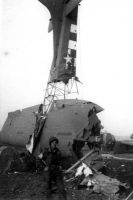 Glider Pilot Stands Next to His Crashed Glider 