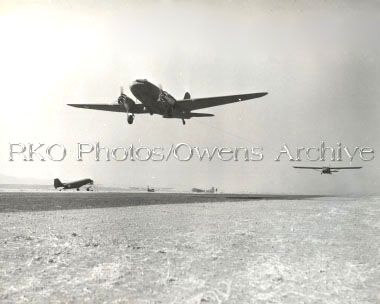 Douglas C-47 with glider in tow, North Africa