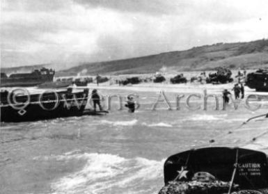 US Troops and Equipment on Omaha Beach