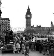 V-E Day crowds near Parliament