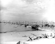 Exit of Mulberry harbour on Omaha beach