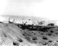  Boeing B-29 bomber crash-landing on Motoyama Airfield