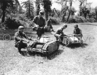 Special US Military Unit Inspecting Goliath Tanks