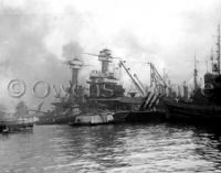 Salvage crews with USS California 