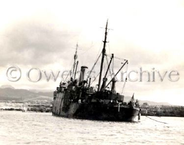 USS Vestal grounded outside channel