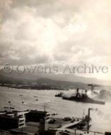 USS Nevada (BB-36) grounding herself off Hospital Point