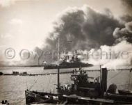 USS Nevada (BB-36) moving out of harbor