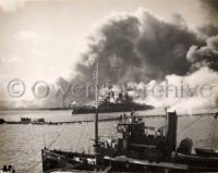 USS Nevada (BB-36) moving out of harbor