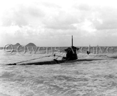  Captured Japanese 2-man submarine at Bellows Field