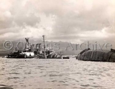 USS Utah and USS Raleigh Capsized 