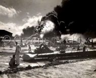 Naval Air Station, explosion of the USS Arizona in the background