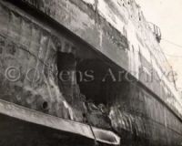 Damage after torpedo attack, USS California (BB-44)