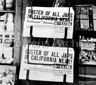 Newspaper Headline the Removal of Japanese Americans