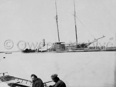 Monitor Nahant with Schooner alongside