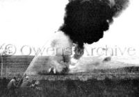 French soldiers operating German flamethrower