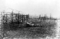 German sniper laying on ground