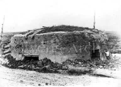 German pill box taken by the 69th Div