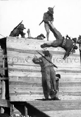 Wall scaling at Camp Wadsworth