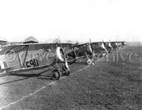 Biplanes in line for insepction in France