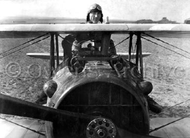 American Ace Eddie Rickenbacker in Cockpit