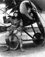 American Pilot Lt. Earl Carroll with Bristol Scout Biplane