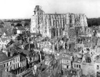 City in ruins St. Quentin, France