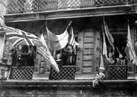 Luxemborg girls greeting American Army