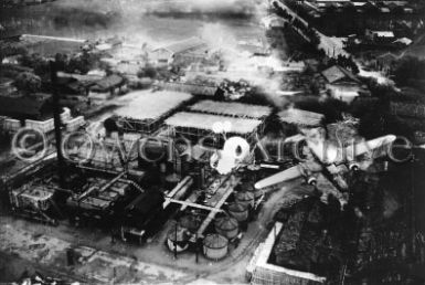 B-25 Bomber Deploying Parachute Bombs